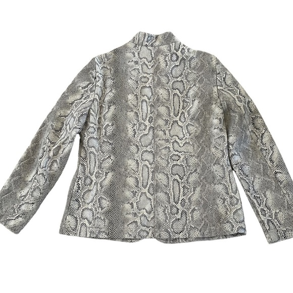 Alfred Dunner Faux Snakeskin Zip Jacket Size 10 - Picture 3 of 6
